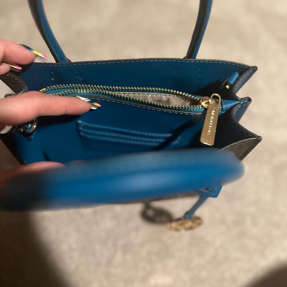 Michael Kors Mercer Women's Crossbody Bag - Brown and Dark Teal With Wallet - Picture 6 of 14